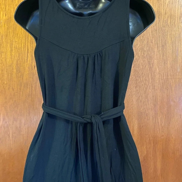 Forever 21 Black Sleeveless V-Neck Mini Dress Small Adjustable Waist Boho Style - Picture 15 of 15